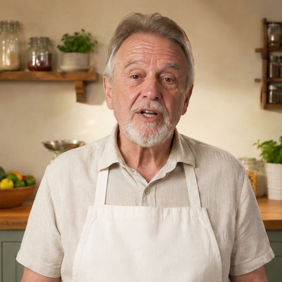 Frank, The Retired Grocer, in his kitchen